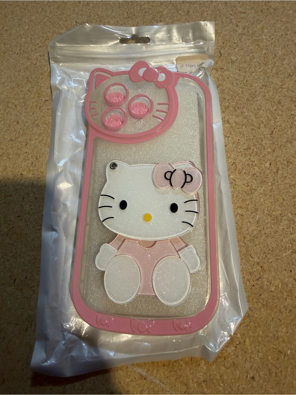 Hello Kitty Pink and White Glitter Silicone Phone Case